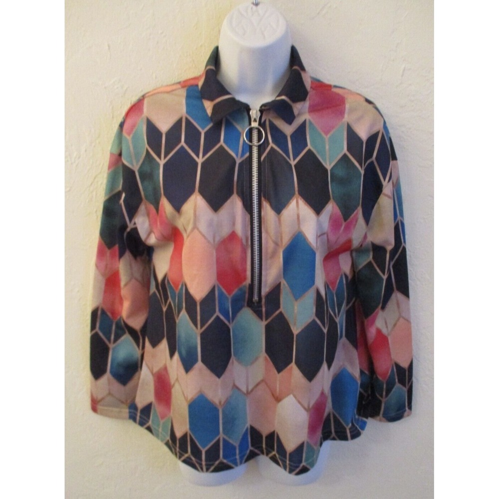 Tendency Zip Blouse Size Small NWT